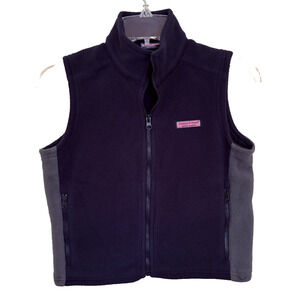 Vineyard Vines Vest Boys Size Small 8 10 Blue Sleeveless Fleece